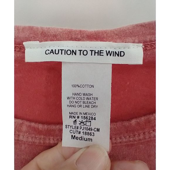 CAUTION TO THE WIND Boxy Tee - Medium - NWT - Picture 3 of 4